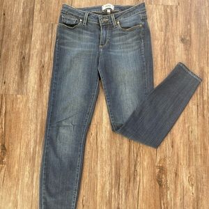 Paige skinny Jean dark/medium wash. Soft and subtle stretch. Like new